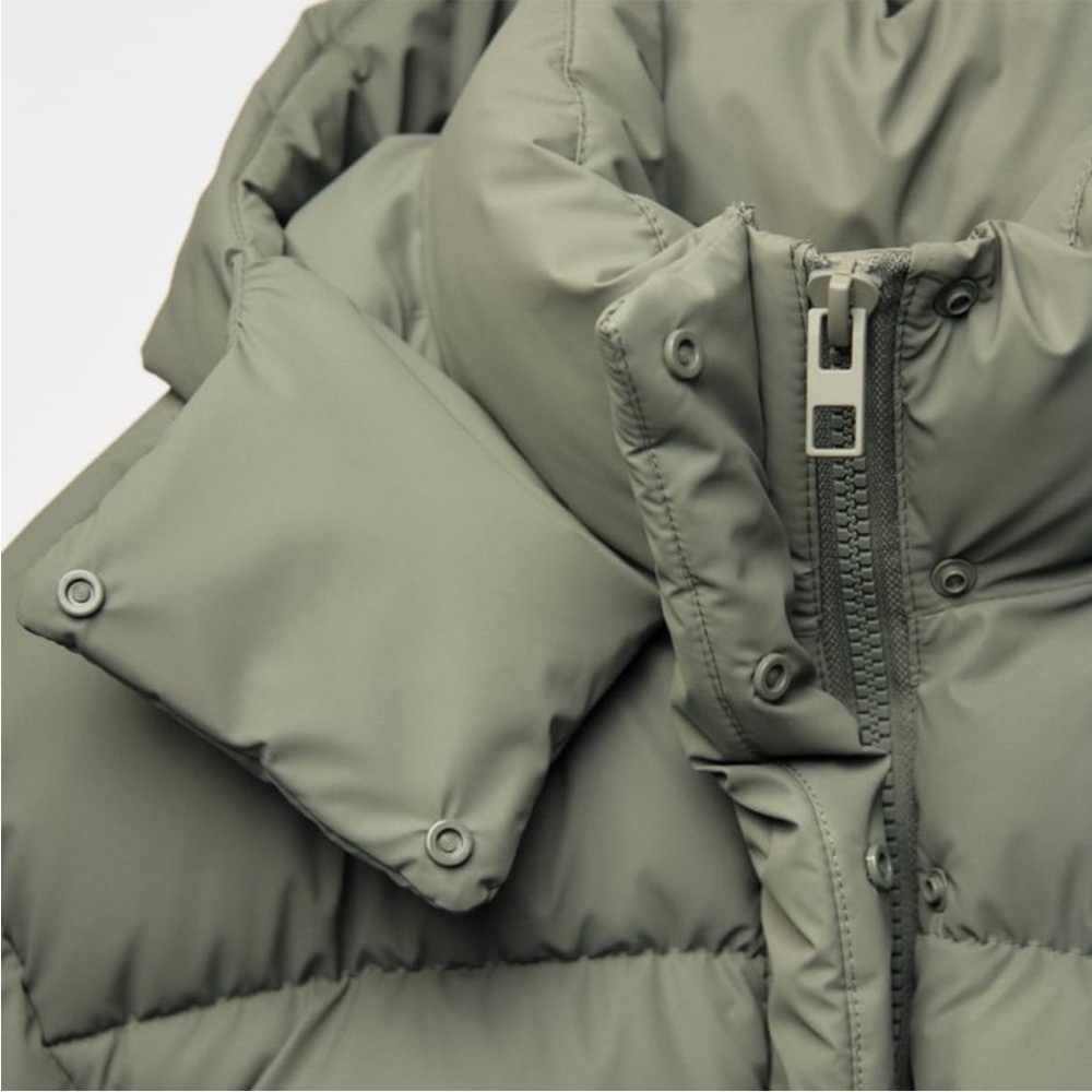 Zara Olive Bomber Jacket - Picture 3 of 5